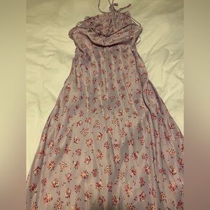 Purple floral maxi dress